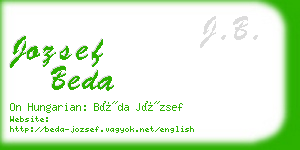 jozsef beda business card